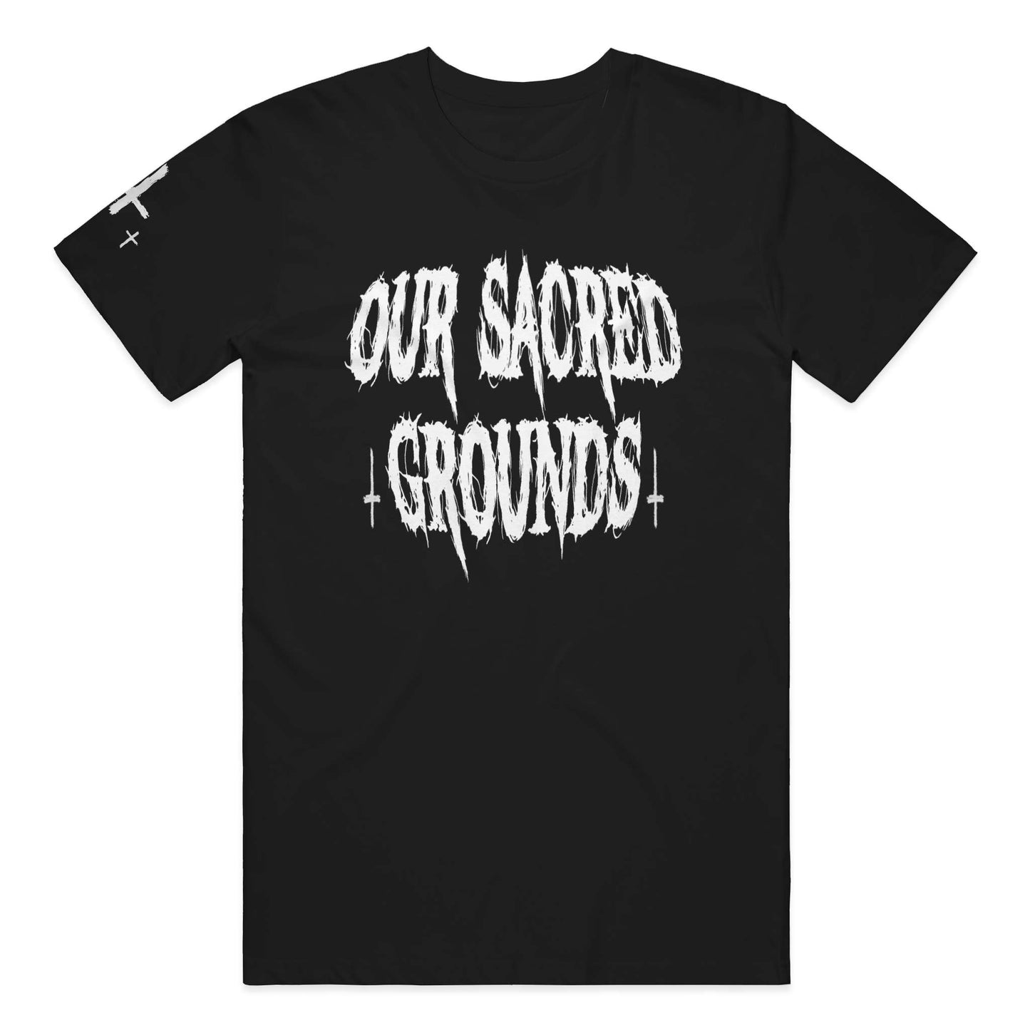 "OUR SACRED GROUNDS" Black Band Tee