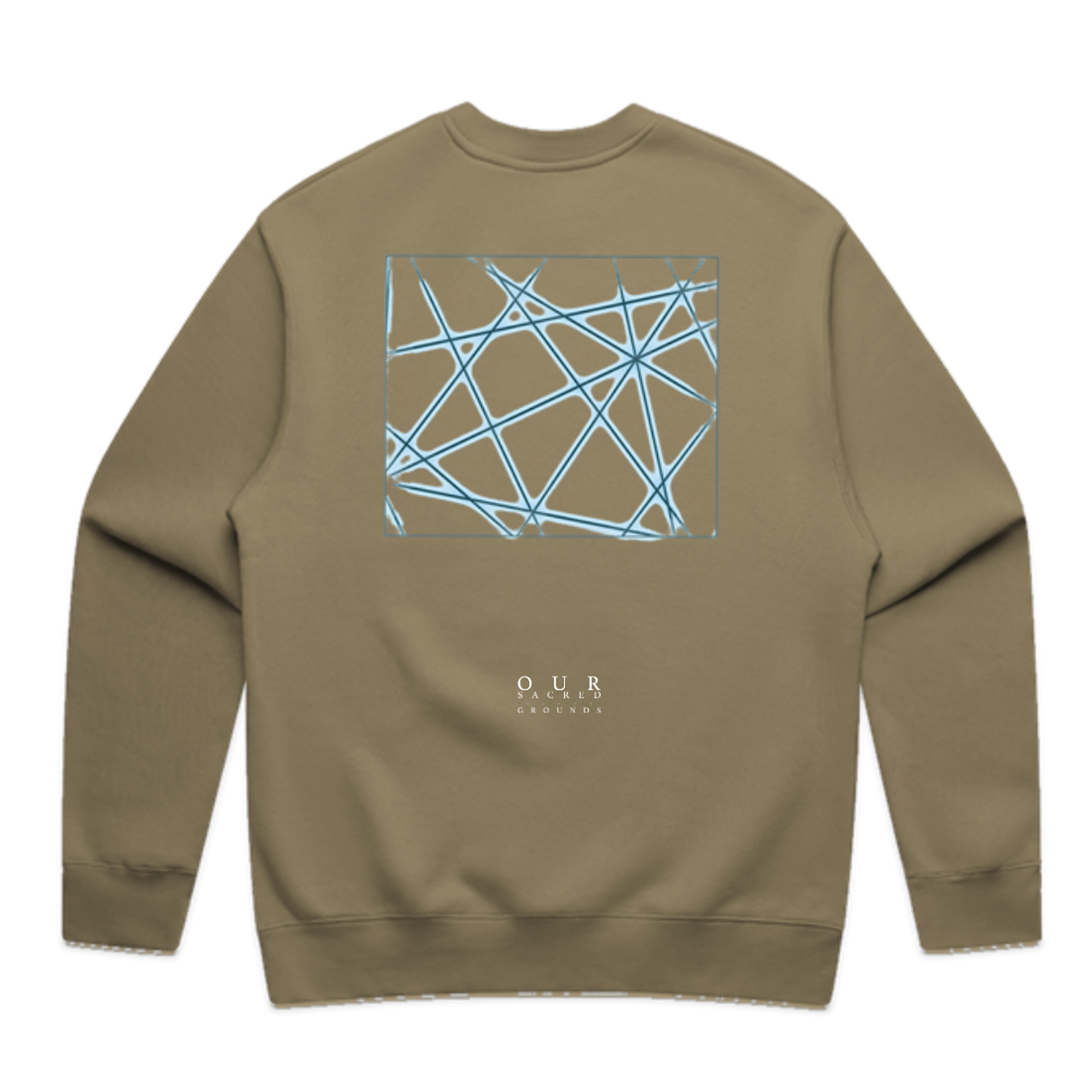 Our Sacred Grounds Faded Bronze "Web Barrens" Crewneck