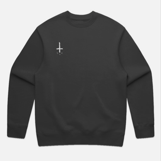 Our Sacred Grounds Charcoal "Web Barrens" Crewneck